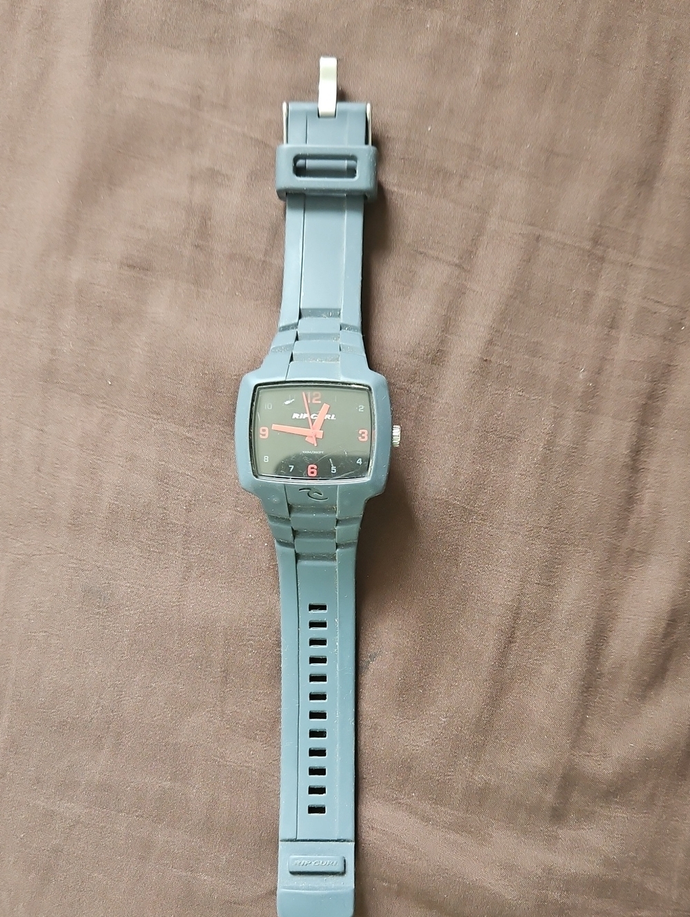 Rip Curl Teal-Blue Square Dial Silicone Strap Watch